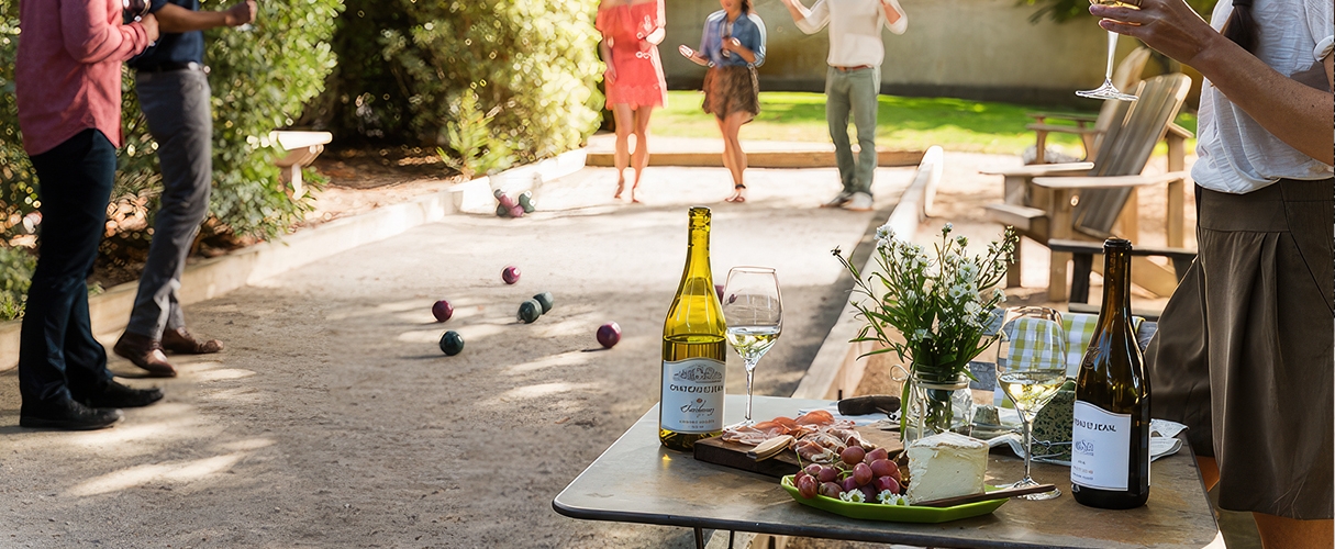 Bocce Ball and Wine
