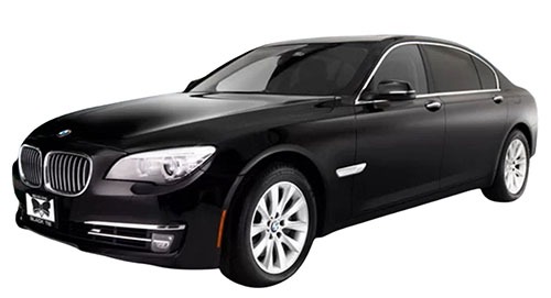 Aarriving at a FIFA event via Black Tie Transportation in a BMW 7 Series